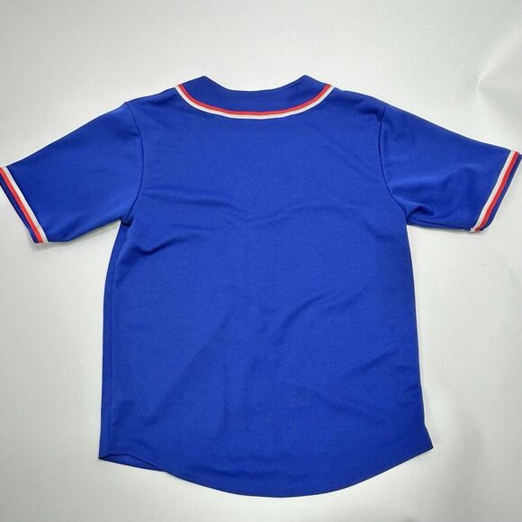 Chicago Cubs Jersey Youth L (14/16) Royal Blue Full-button Replica MLB Baseball - Picture 2 of 8